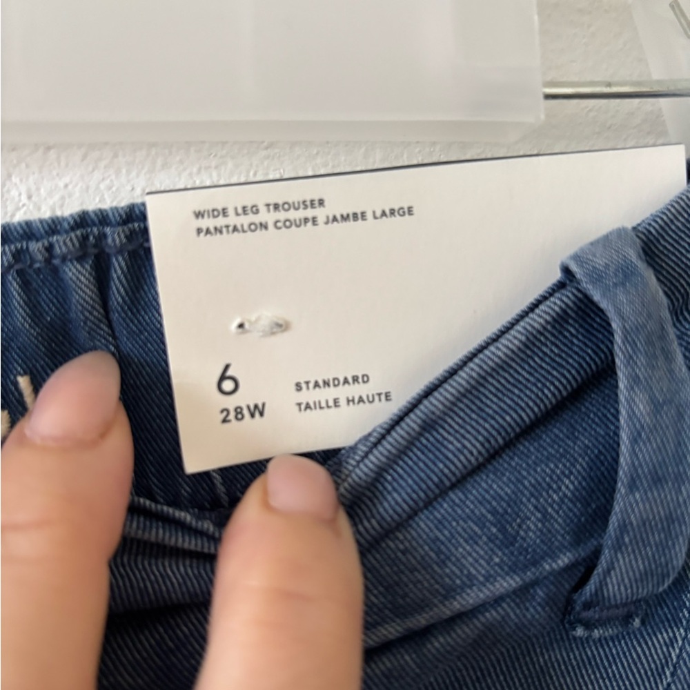 Wide Leg Blue Jeans